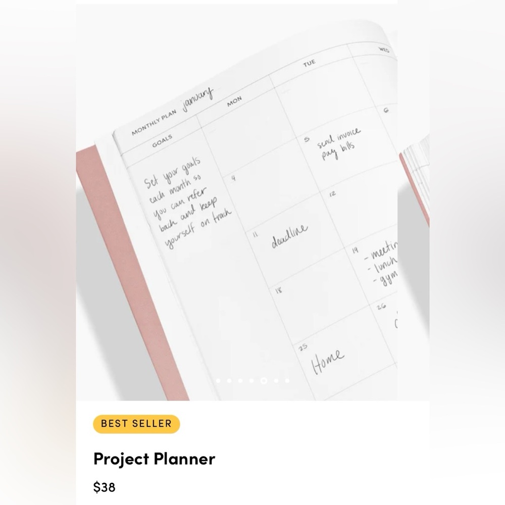 NWOT Poketo project planner for any year in mint - Picture 5 of 9